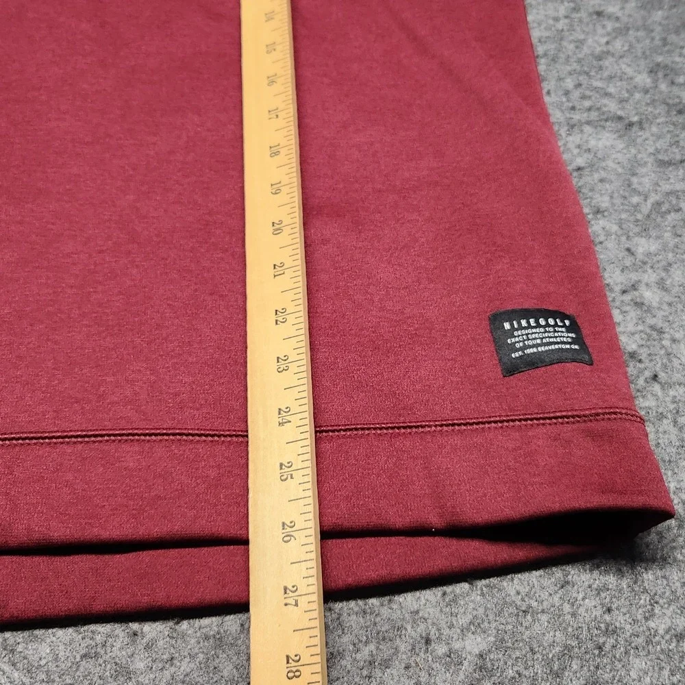 Nike Golf Mens Therma Repel Maroon 1/2 Zip Fleece Pullover Shirt Large Golfing
